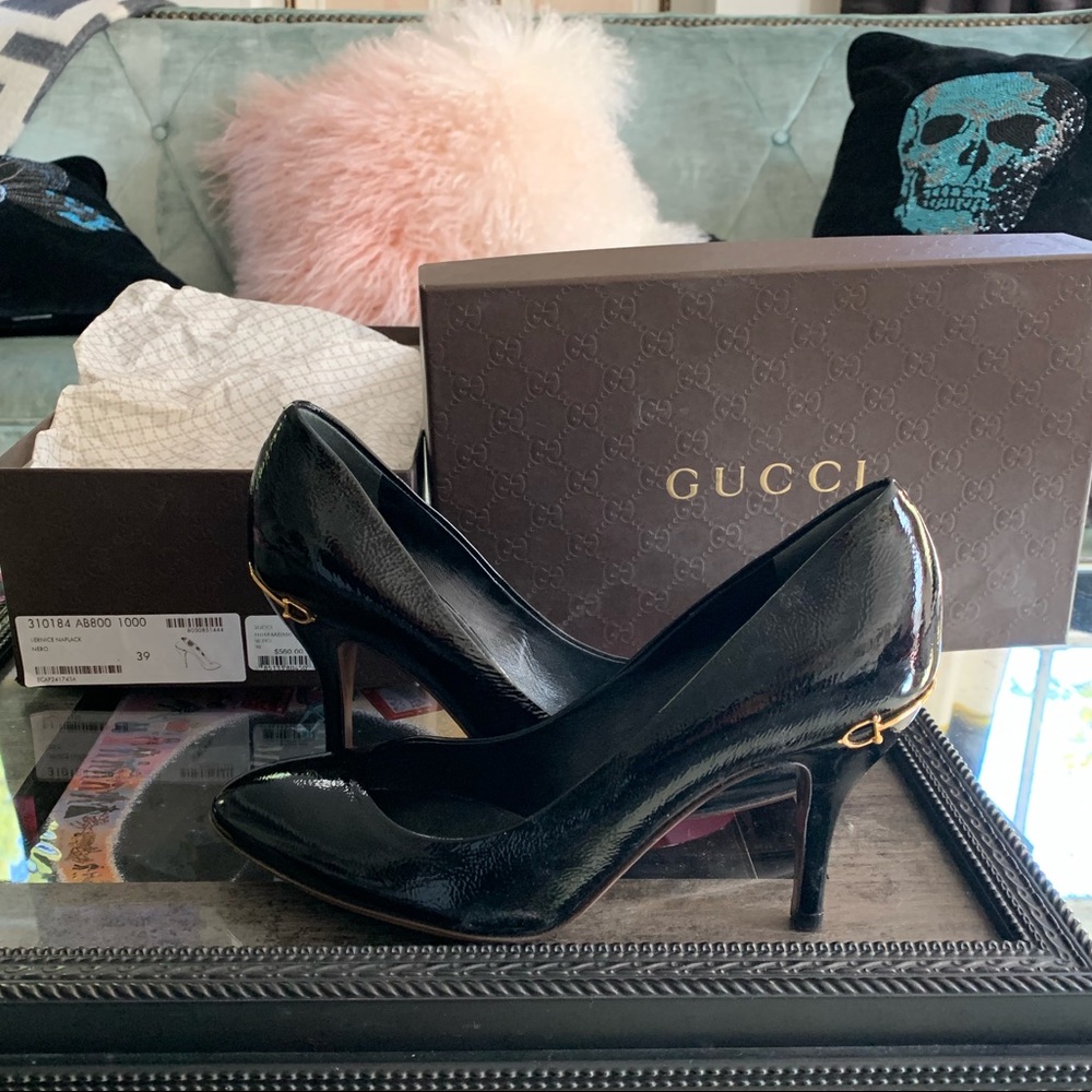 Gucci, Vernice Pump Patent, Size 9, NWT STUNNING! NEW, NEVER WORN, with the box!